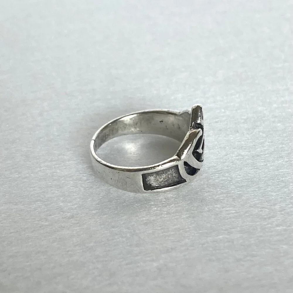 Sterling Silver 925 Celtic Knot V Band Ring Size 7 Celtic Jewelry